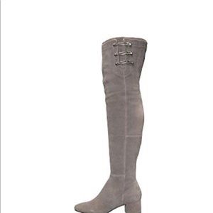 Katy Perry Grey Suede Over the Knee Boots